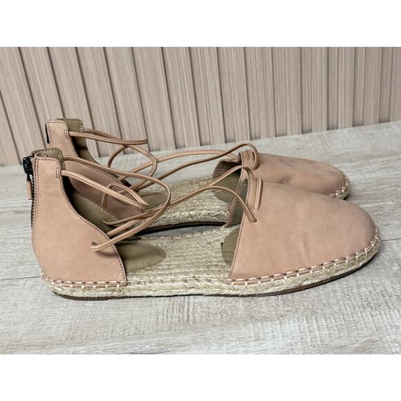 Eileen Fisher Lee Ballet Espadrille Suede Flat Sandals Sz 8 Womens Shoes - Picture 5 of 13